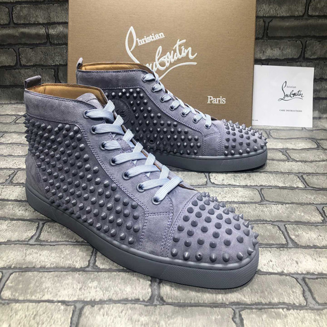 Christian Louboutin Mens Shoes Luxury Brand Red Bottom Design Louis Junior Spikes Flat with Original Box CL sneakers Whatapp