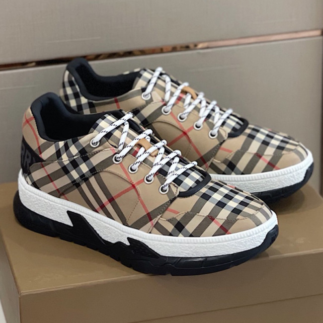 Burberry Men Shoes Fashion Sneakers Luxury Brand Vintage Cotton Sneaker with Original Box Whatapp