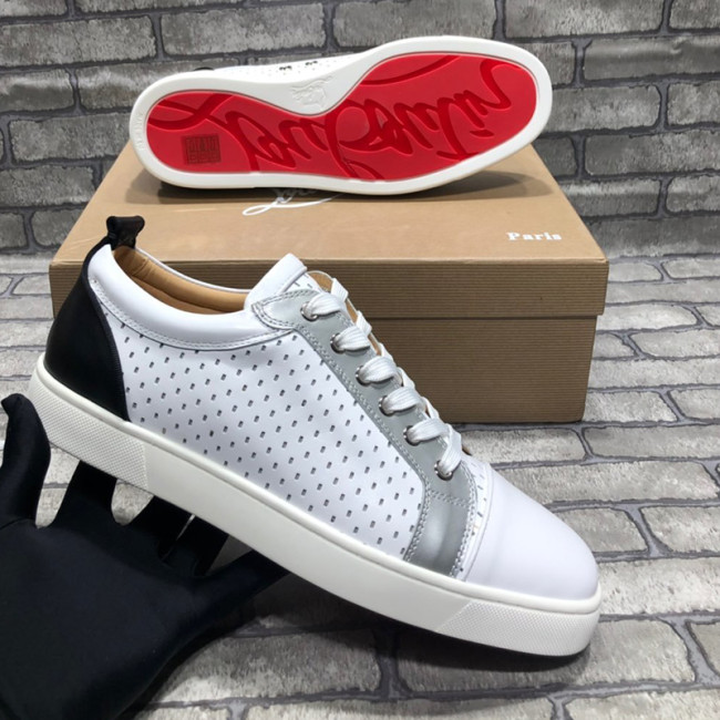 Christian Louboutin Mens Shoes Luxury Brand Red Bottom Design Louis Junior Spikes Flat with Original Box CL sneakers Whatapp