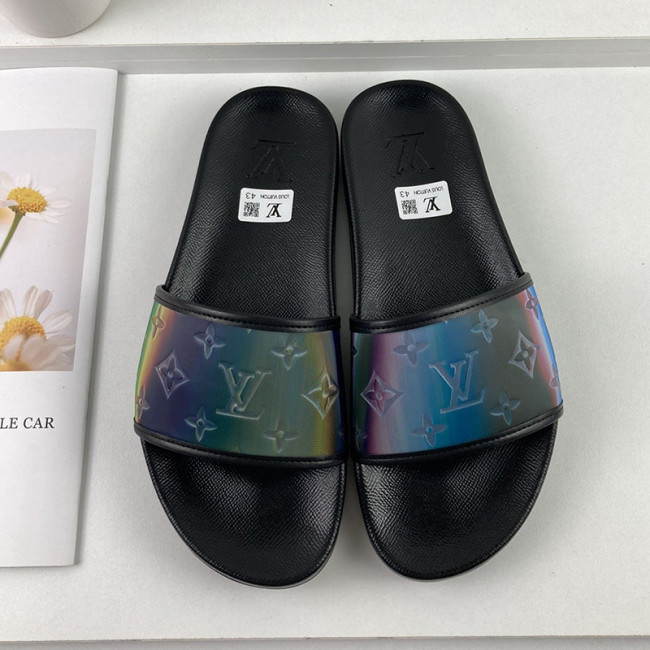 Louis Vuitton Men Shoes Slippers Sandals Flip Flop Luxury Brand WATERFRONT MULE with Original Box Whatapp