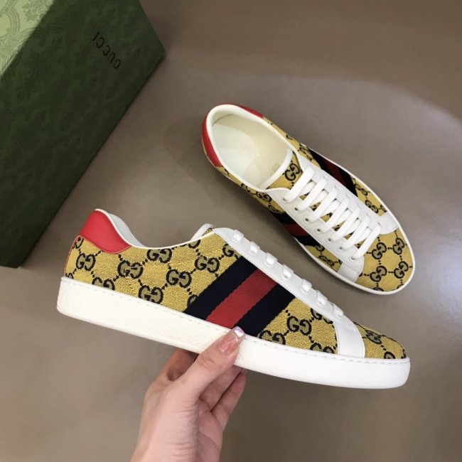 Gucci Womens Shoes Fashion Sneakers Lace-Up Luxury Brand Women's Ace Embroidered Sneaker with Original Box Whatapp