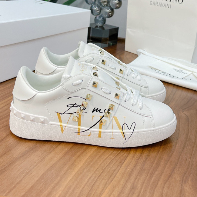 Valentino Men Shoes Fashion Design Luxury Brand OPEN SNEAKER WITH VLTN PRINT with Original Box WY2S0830XZUKR5 Whatapp