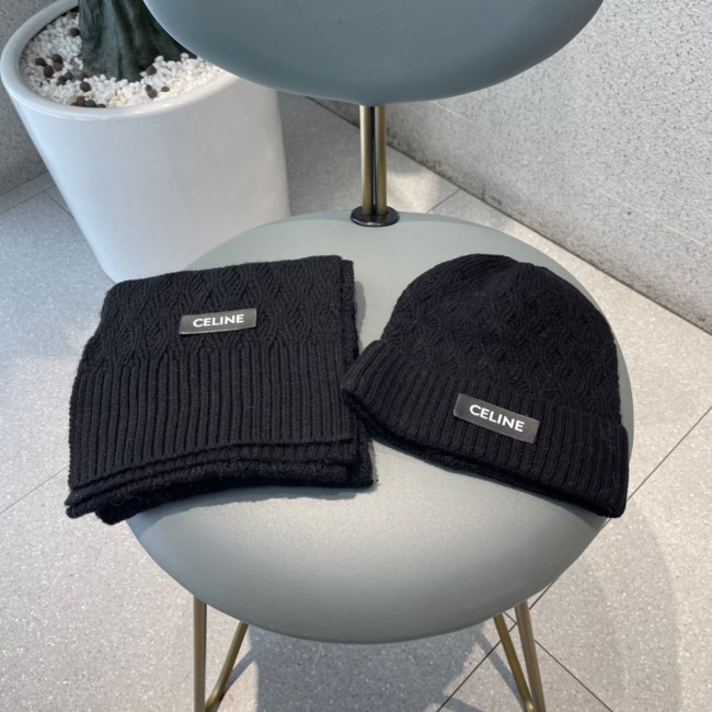 Celine Men Womens Hats Luxury Brand Design Celine Knit Hat Scarf with Original Box Whatapp