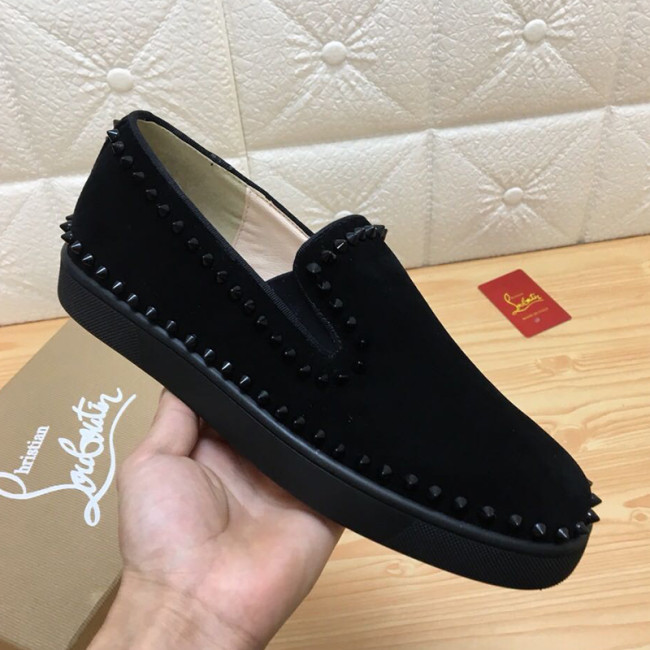 Christian Louboutin Mens Shoes Luxury Brand Red Bottom Design Pik Boat Mens Flat Whatapp