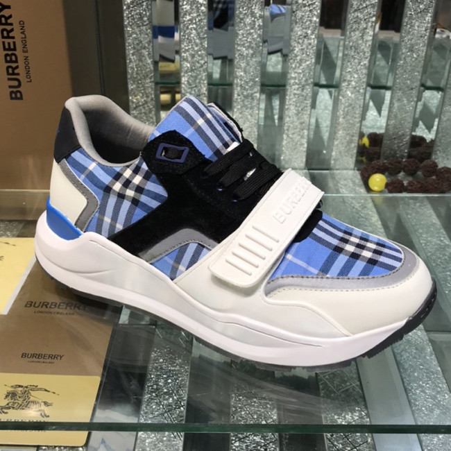 Burberry Mens Shoes Sneakers Fashion Type Luxury Brand Vintage Check Cotton Sneaker with Original Box Whatapp