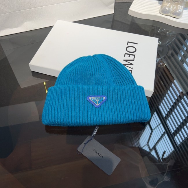 Prada Men Womens Hats Luxury Brand Design Prada Knit Hat with Original Box