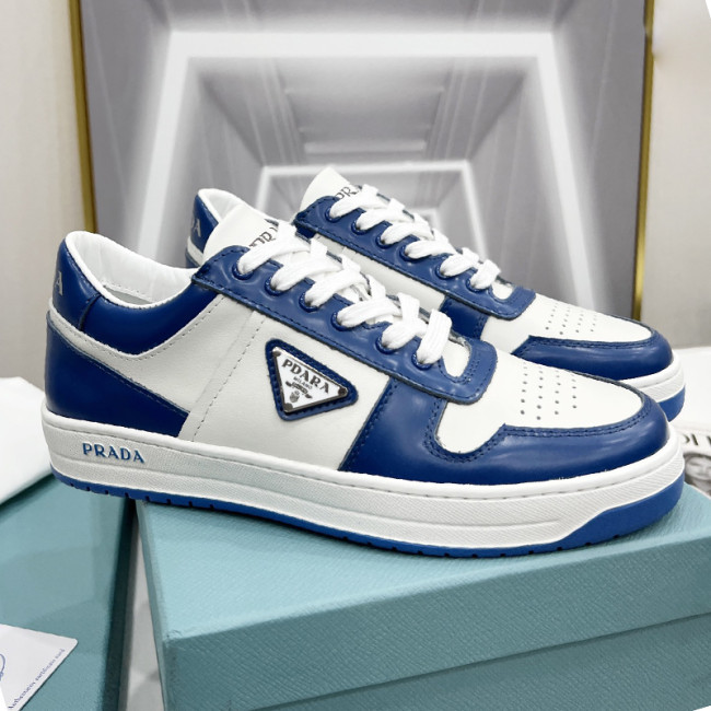 Prada Mens Shoes Casual Luxury Brand Breathable Sneakers with Original Box Downtown leather sneakers 2EE364_3LKG_F098Z Whatapp