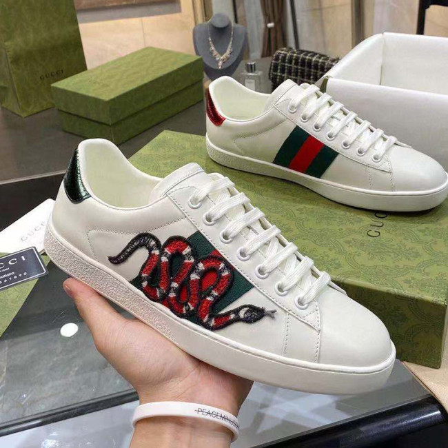 Gucci Men Shoes Sneakers Luxury Brand Men's Ace embroidered sneaker 456230 02JP0 9064 with Original Box Whatapp