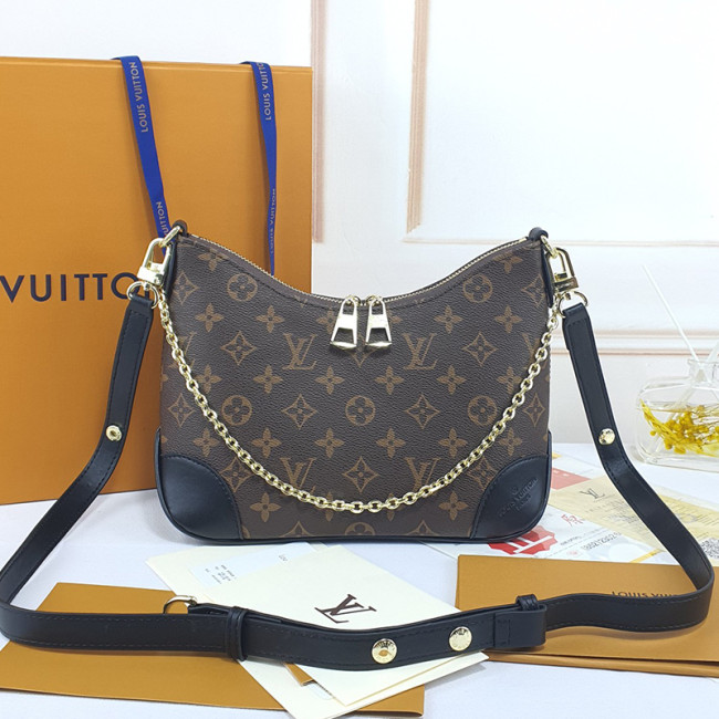 Louis Vuitton Womens Bags Messenger Bags Luxury Brand Fashion Type BOULOGNE M45831 Black Monogram coated canvas with Original Box Whatapp