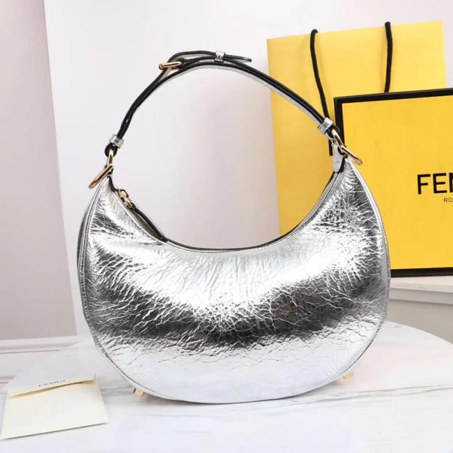 Fendi Womens Bags Shoulder Handbags Luxury Brand Fendigraphy Small Silver leather bag 8BR798A5DYF1HEJ Whatapp