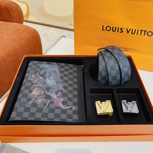 Louis Vuitton Mens Belt Luxury Brand Mens Belts + Clutch Luxury Brand with Original Box Best Gifts Whatapp