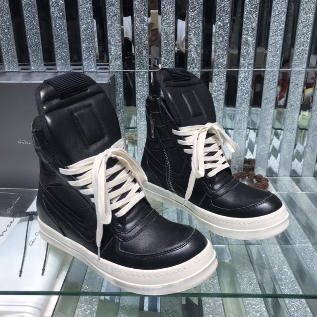 Rick Owens Men Shoes Sneakers Leather High-Top Breathable Mens Casual Shoes Ankle Boots with Original Box Whatapp