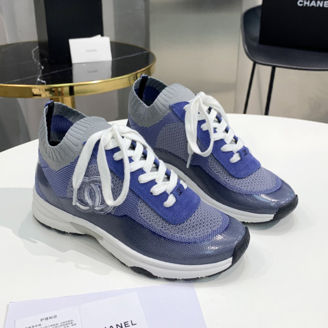 Chanel Womens Shoes Sneakers Denim & Suede Calfskin Luxury Brand Designer with Original Box Whatapp