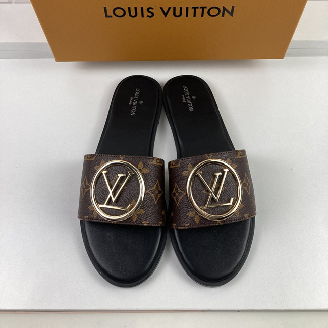 Louis Vuitton Women Shoes Fashion Sandals LOCK IT FLAT MULE Whatapp