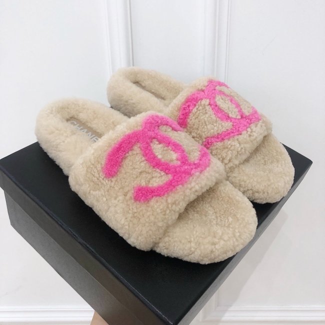 Chanel Womens Shoes Mule Slide Sandal Luxury Brand Plus Velvet Slippers for Women with Original Box Whatapp