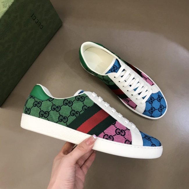 Gucci Womens Shoes Fashion Sneakers Lace-Up Luxury Brand Women's Ace Embroidered Sneaker with Original Box Whatapp