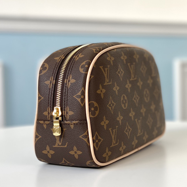 Louis Vuitton Womens Bags Clutch Leather Luxury Brand TOILETRY BAG 25 Monogram Canvas with Original Box M47527 Whatapp