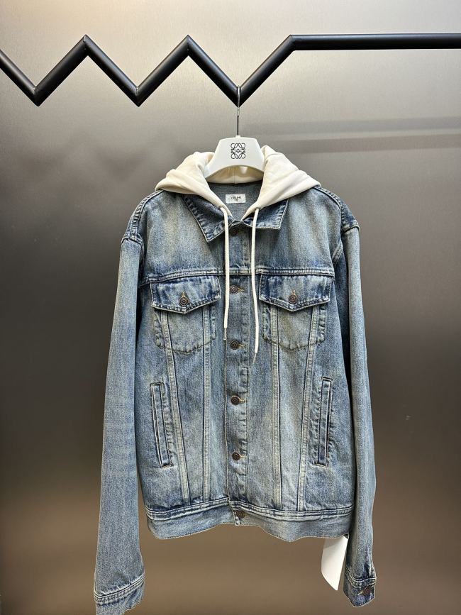 Celine Men Womens Hoodie Coat Luxury Brand Mens Denim Jacket Top Quality Whatapp