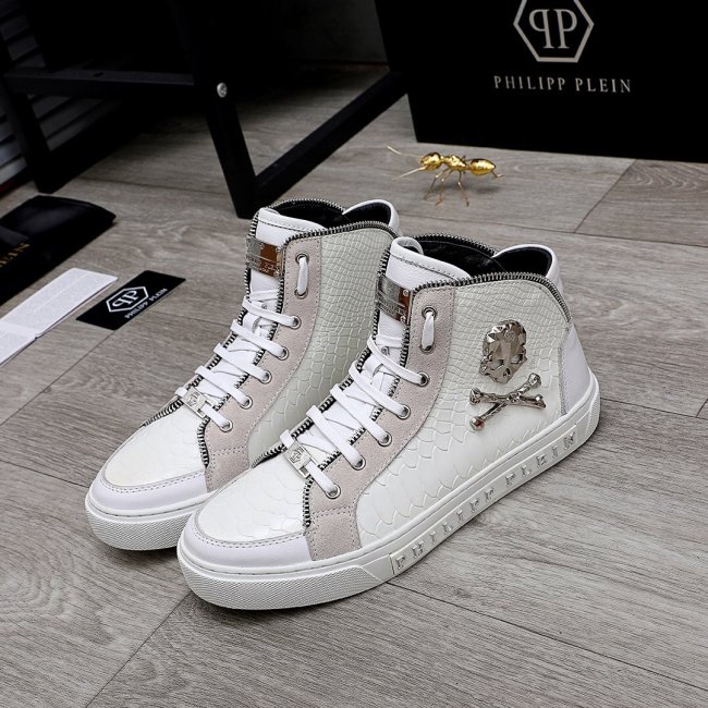 Philipp Plein Men Shoes High Top Sneaker Fashion Design Luxury Brand Whatapp