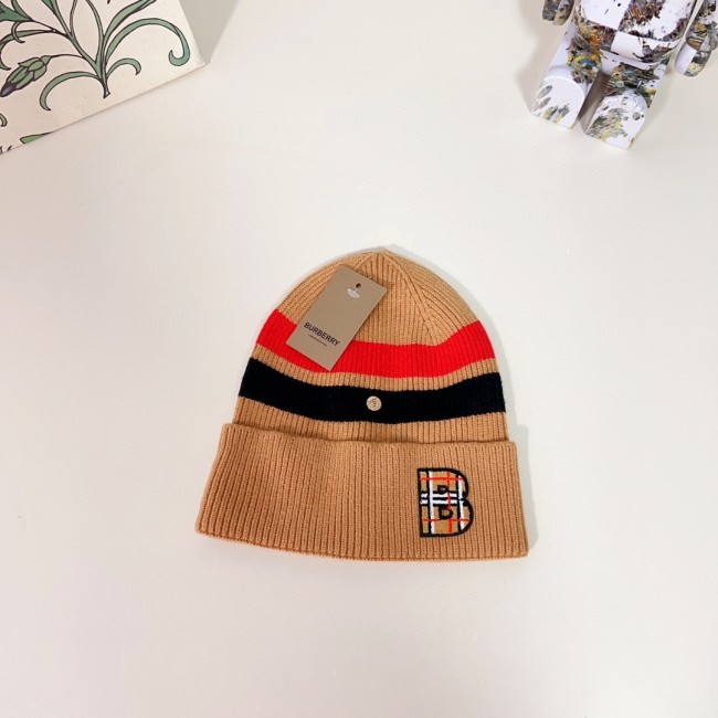 Burberry Womens Mens Cap Knit Hat Luxury Brand with Original Box