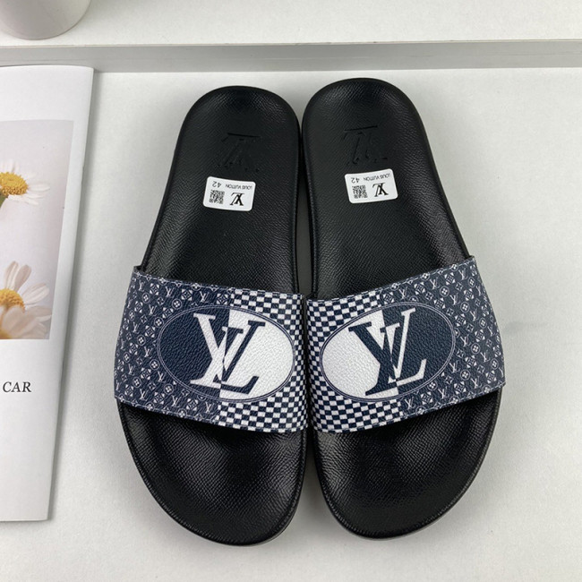 Louis Vuitton Men Shoes Slippers Sandals Flip Flop Luxury Brand WATERFRONT MULE with Original Box Whatapp