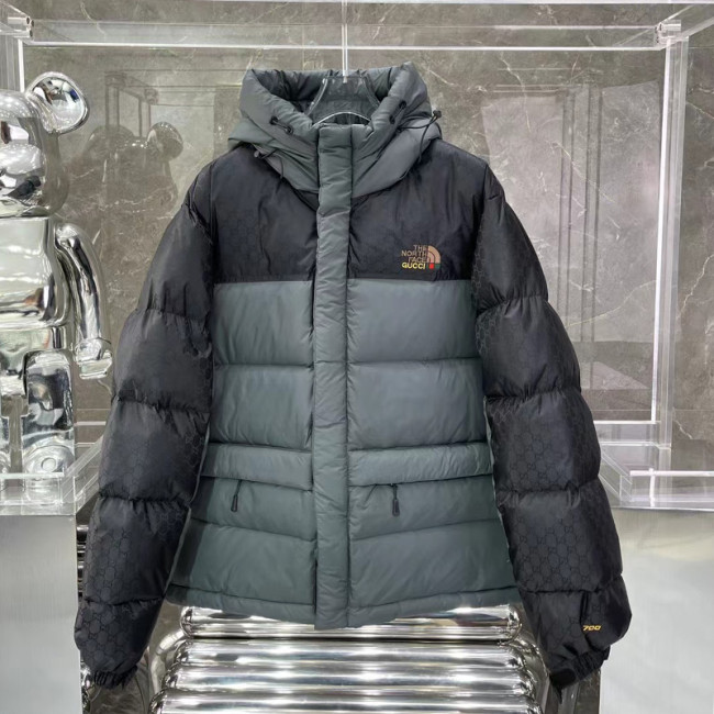 Gucci X The North Face Design Mens Womens Winter Windprood Down Jackets Keep Warm 90% White Duck Down Whatapp