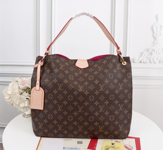 Louis Vuitton Womens Bags Handbags Luxury Brand Fashion Design GRACEFUL MM Pivoine Monogram Canvas without Original Box Whatapp