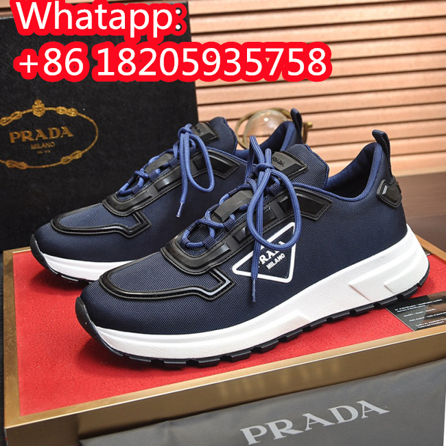 Prada Mens Shoes Casual Luxury Brand Breathable Sneakers with Original Box Whatapp