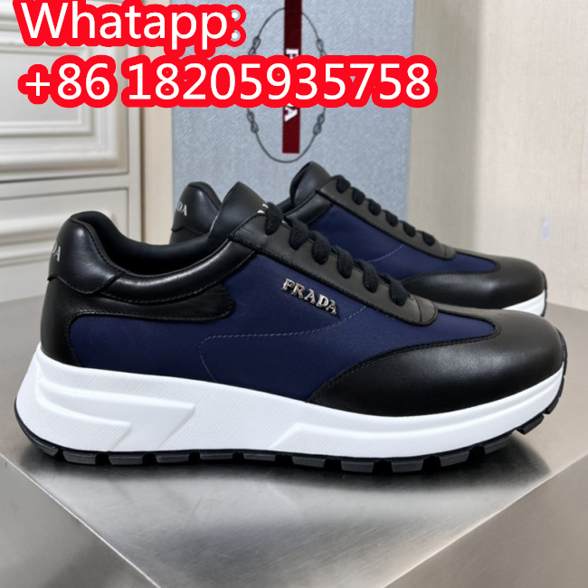 Prada Mens Shoes Casual Luxury Brand Breathable Sneakers with Original Box Whatapp