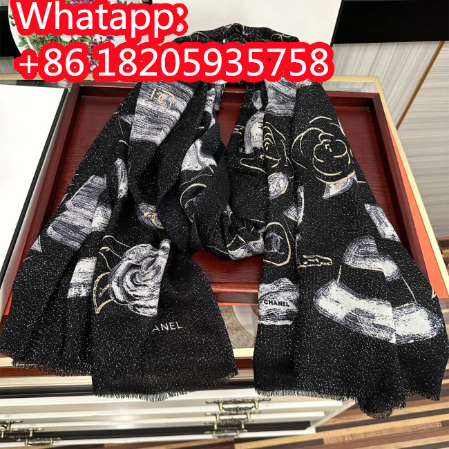 Chanel Scarves Womens Fashion Scarf with Original Box Whatapp