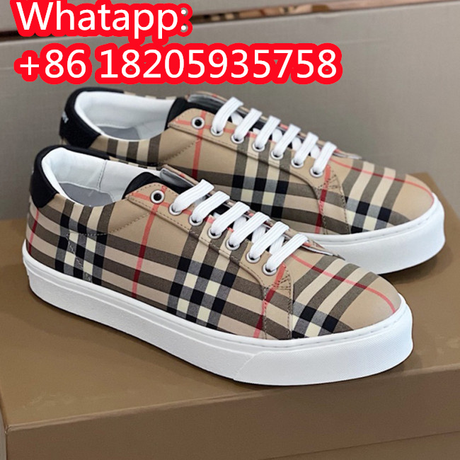 Burberry Men Shoes Fashion Luxury Brand Vintage Cotton Sneaker Casual Shoes for Men with Original Box Whatapp