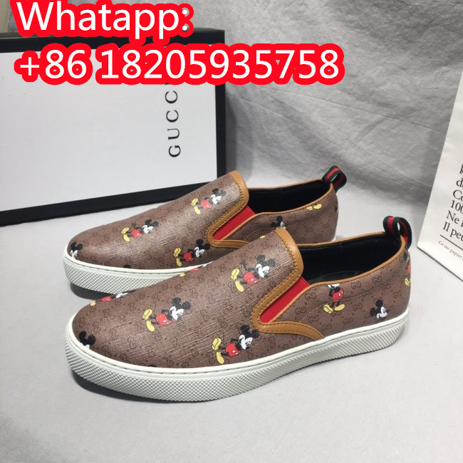 Gucci Mens Shoes Luxury Brand Men's GG Disney x Gucci Slip-on Sneaker