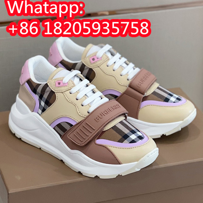 Burberry Men Shoes Fashion Sneakers Luxury Brand Vintage Cotton Sneaker with Original Box Whatapp