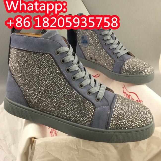 Christian Louboutin Mens Shoes Luxury Brand Red Bottom Design Louis Junior Spikes Flat with Original Box CL sneakers Whatapp