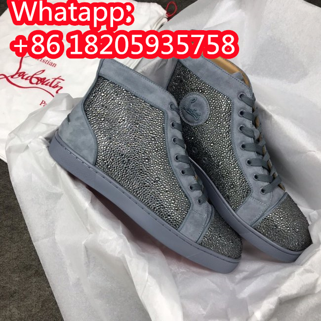 Christian Louboutin Mens Shoes Luxury Brand Red Bottom Design Louis Junior Spikes Flat with Original Box CL sneakers Whatapp