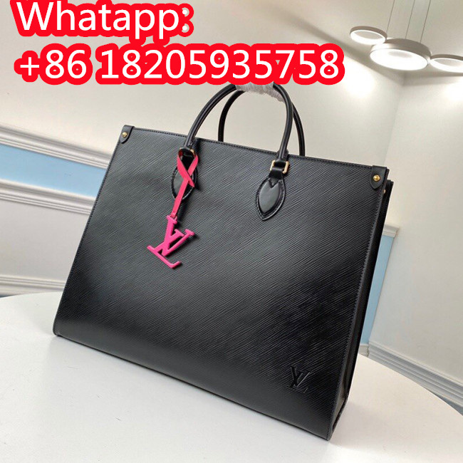 Louis Vuitton Womens Bags Handbags Luxury Brand ONTHEGO MM Black Epi Leather Handbags for Women M56080 Whatapp