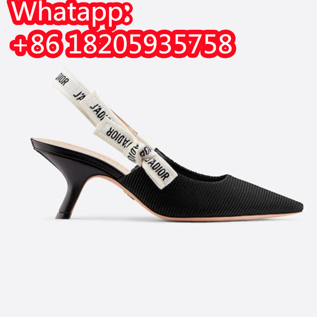 Dior Women Shoes Pumps Luxury Design Fashion Type High Heel Shoes for Wedding Style J'ADIOR SLINGBACK PUMP Black Technical Fabric with Original Box KCC200TFL_S900 Whatapp