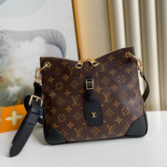 Louis Vuitton Womens Bags Luxury Brand Fashion Type ODÉON PM Black Monogram coated canvas M45353 with Original Box Whatapp