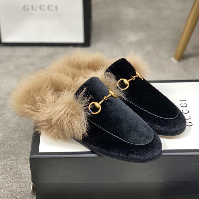 Gucci Womens Shoes Casual Loafers Design Luxury Brand Leather Princetown with Original Box Whatapp