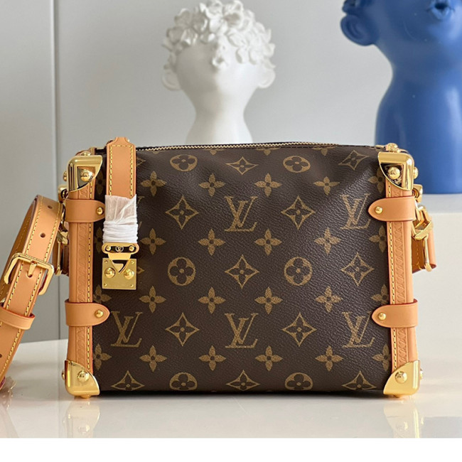 Louis Vuitton Womens Bags Shoulder Bags Luxury Brand Side Trunk PM Monogram Canvas Leather with Original Box M46358 Whatapp