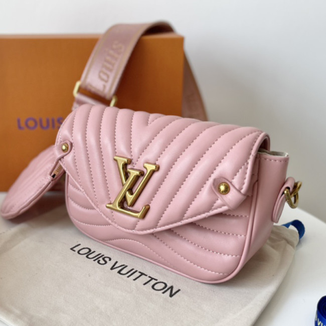 Louis Vuitton Womens Bags Shoulder Bag Luxury Brand LOUIS VUITTON NEW WAVE MULTI-POCHETTE Khaki with Original Box M56471 Whatapp