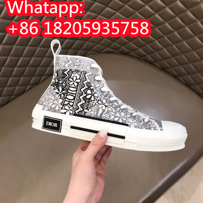 Dior Womens Mens Shoes Sneakers Luxury Brand Unisex Design B23 High-Top Sneaker with Box Whatapp