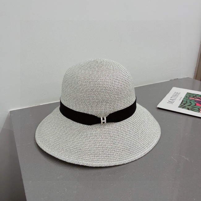 Hermes Womens Hats Luxury Brand Design Hermes Bucket Hat Straw Hat with Original Box