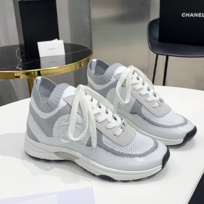 Chanel Womens Shoes Sneakers Denim & Suede Calfskin Luxury Brand Designer with Original Box Whatapp