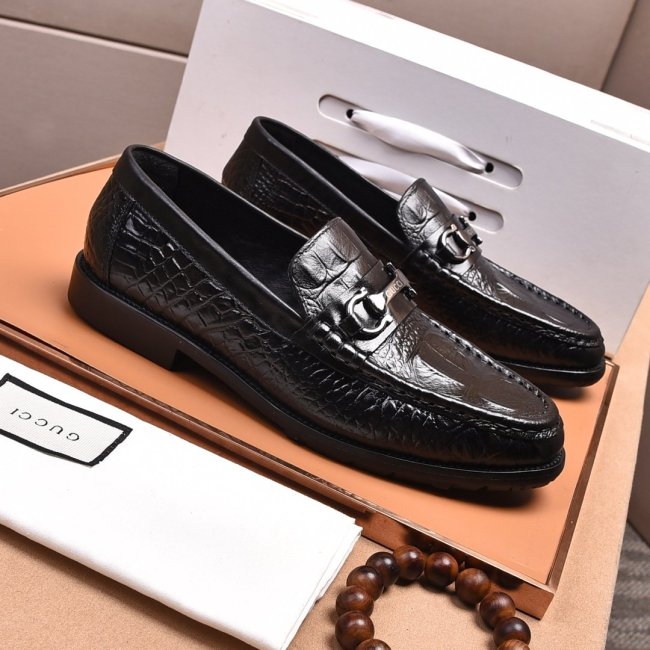 Gucci Mens Shoes Leather Design Luxury Brand Business Dress Shoes for Men with Original Box Whatapp