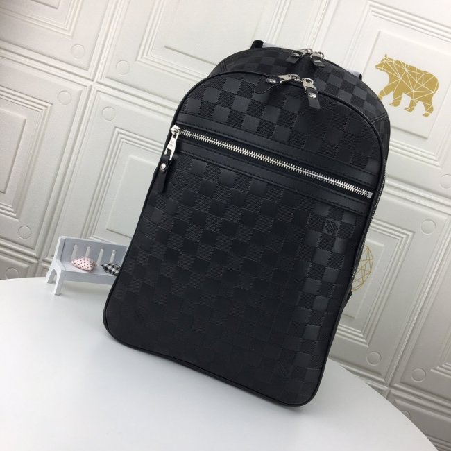 Louis Vuitton Mens Bags Backpacks Luxury Brand Fashion Type Michael Backpack N40311 Black Damier Infini leather Whatapp