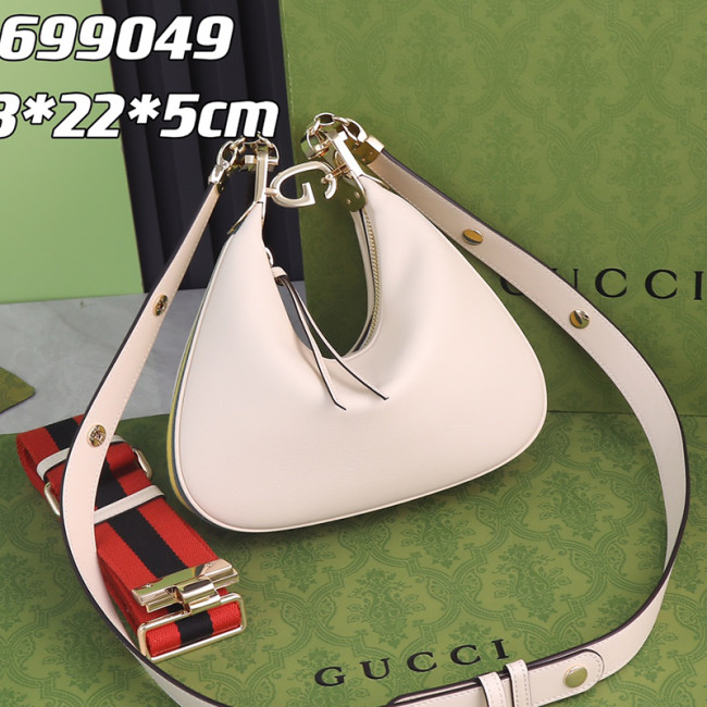 Gucci Womens Bags Shoulder Messenger Bag Luxury Brand Gucci Attache small shoulder bag in white leather with Original Box 699409 UXWBG 9109 Whatapp