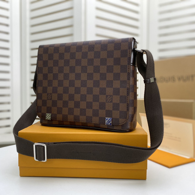 Louis Vuitton Mens Bags Messenger Bag Luxury Brand DISTRICT PM Damier Ebene Canvas Shoulder Bags for Men with Original Box N41031 Whatapp