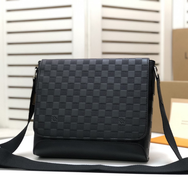 Louis Vuitton Mens Bags Messenger Bag Luxury Brand DISTRICT PM Magnetic closure Damier Infini exterior Shoulder Bags for Men with Original Box N41033 Whatapp