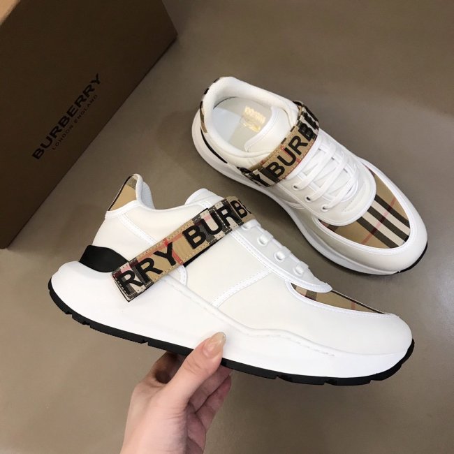 Burberry Mens Shoes Sneakers Fashion Type Luxury Brand Vintage Check Cotton Sneaker with Original Box Whatapp